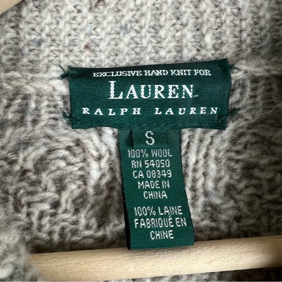 Lauren Ralph Lauren Hand Knit Wool Cardigan - Picture 4 of 5